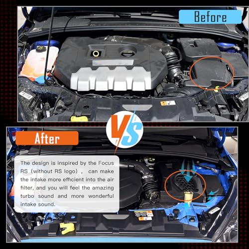 Image of Air Filter Box Compatible With 2009-2018 Ford Focus ST Accessories | Air Intake Cover Box Replacement Air Filters Box Grille Hood