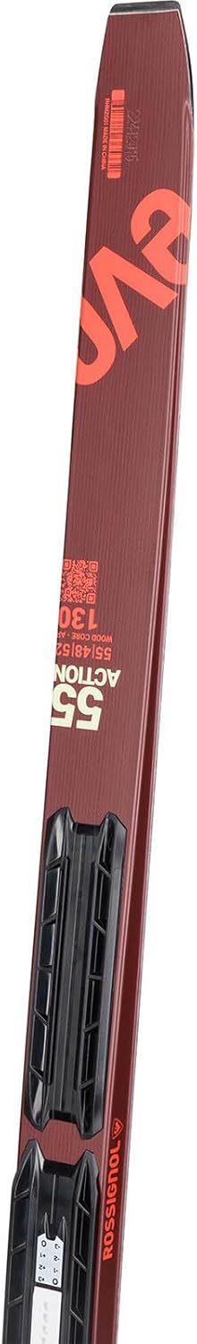 Rossignol Junior Evo Action 55 AR Lightweight Stable Beginner Nordic Touring Snow Skis with Kid's Nordic Bindings Step in