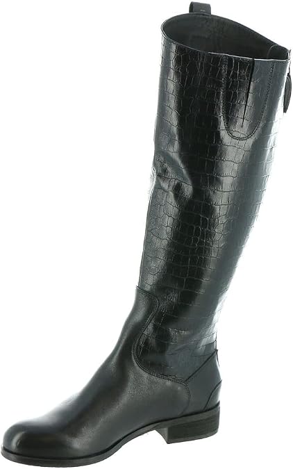 Masseys Derby for Women, Leather Knee High Boots with Zipper