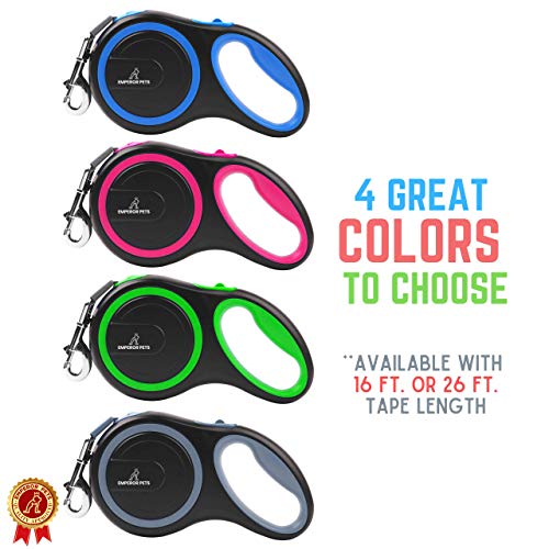 Emperor Pets 16ft / 26ft Retractable Dog Leash Large Breed Heavy Duty