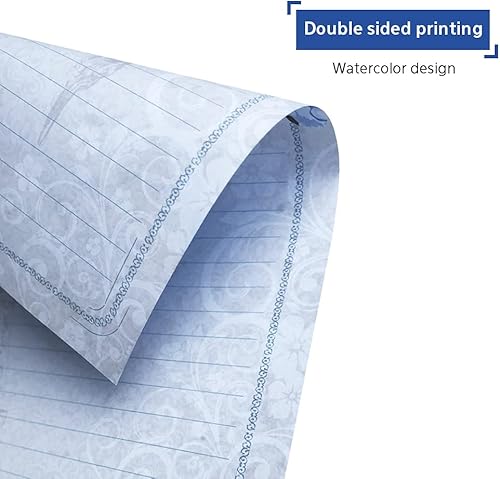 Paper Master Juego de papel y sobres estacionarios – Juego de cartas de escritura floral con papel rayado – 36 papeles estacionarios + 20 sobres, 7