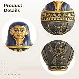 byepica Egipska urna dla zwierząt Anubis – pamiątka z żywicy 19 cm, statuetka Anubisa w stylu vintage na prochy zwierząt domowych, wykwintny egipski wystrój, teksturowana figurka Anubisa do ekspozycji