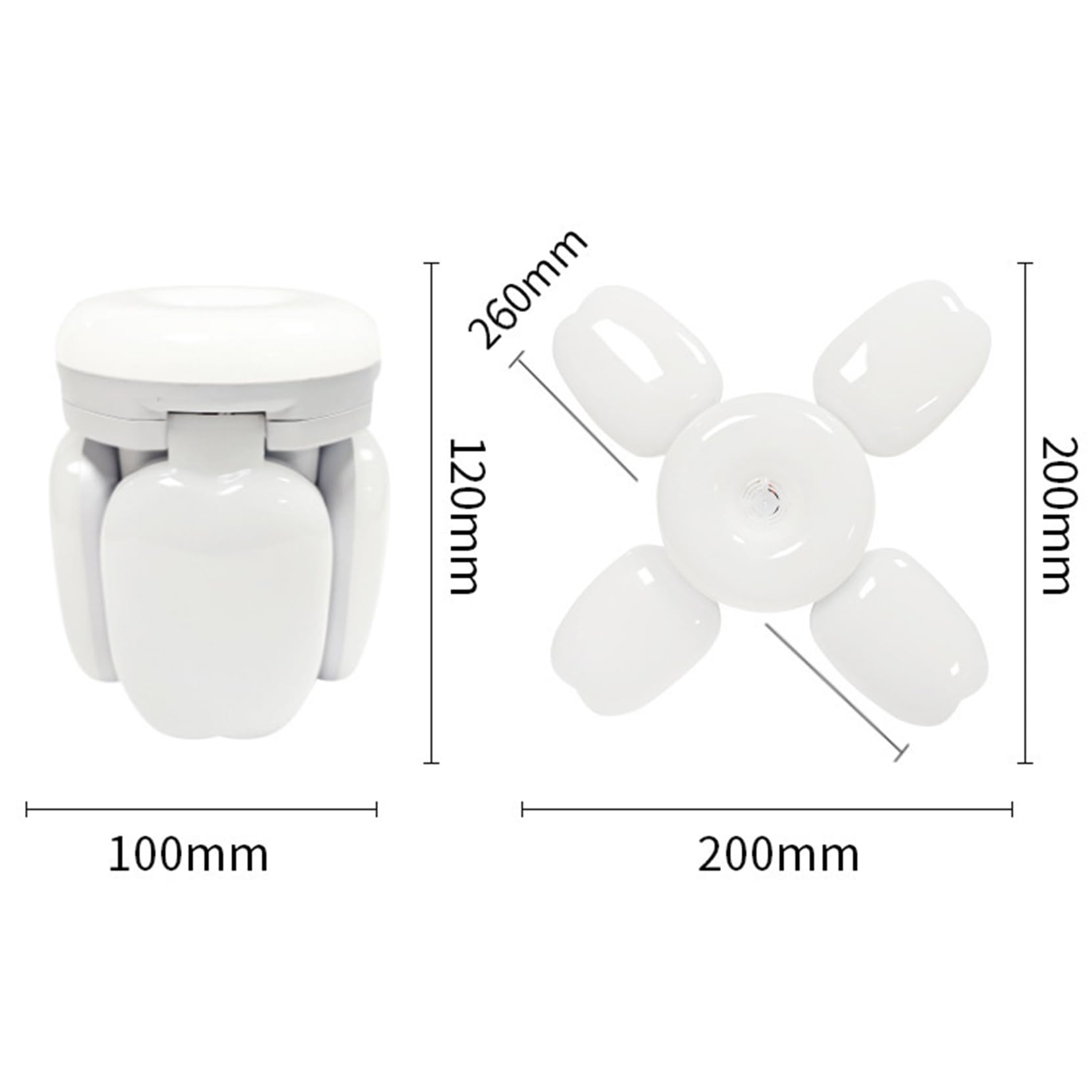 TTiiLoe 40W Garage Light with 4+1 Deformable Panels, 6000K Ultra Bright LED Ceiling Light Fixture, E26/E27 Screw-in Shop Lighting for Basement Attic Workshop Barn Warehouse, 2 Pack