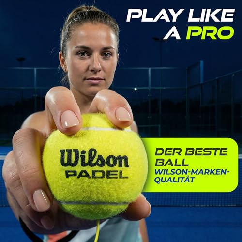 MOVEMATE Padel-Trainer Set mit Wilson® Padelball | innovatives Ballspiel für Draußen, im Garten, im Park für Kinder & Erwachsene | inkl. Transporttasche & Übungsvideos