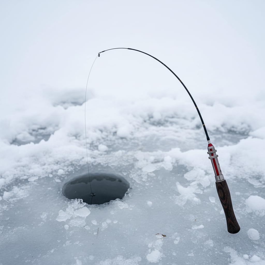 Eisangelrute, zweiteilig, weich, 63 cm Eisangelrute