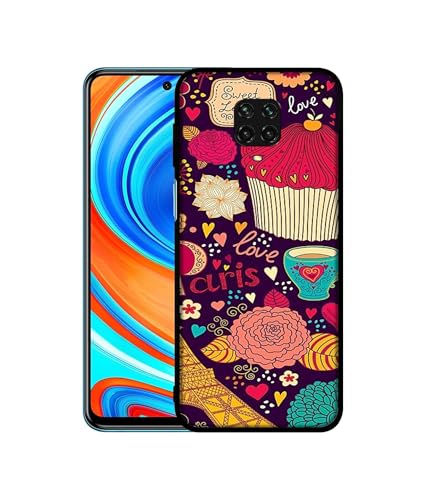 Image of Paris Flower Love Design Premium 2D Printed Metal Back Case Cover for Mi Redmi Note 9 Pro /Note 9 Pro Max /Poco M2 Pro