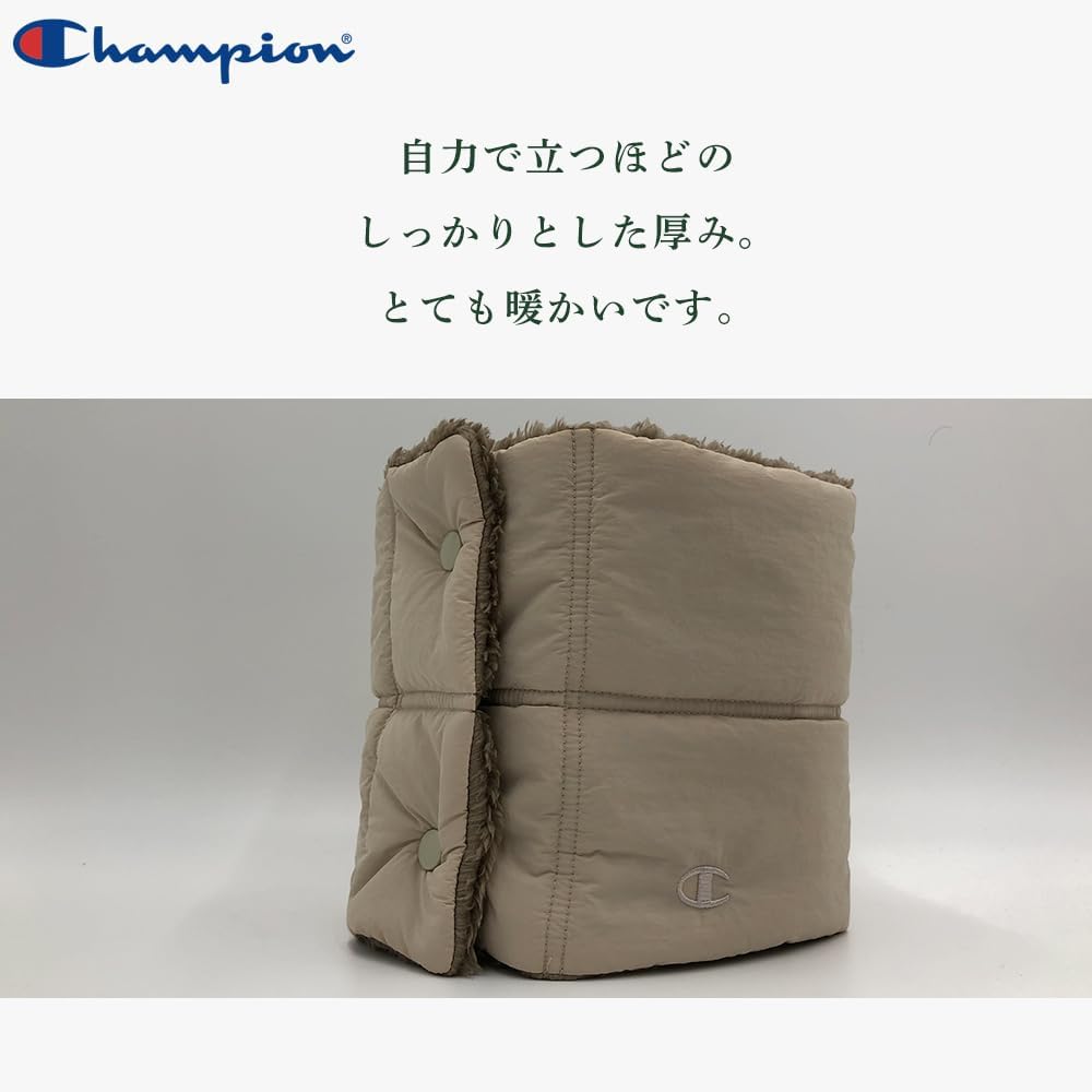 Amazon | [チャンピオン] ネックウォーマー ボア ボタン付き 中綿