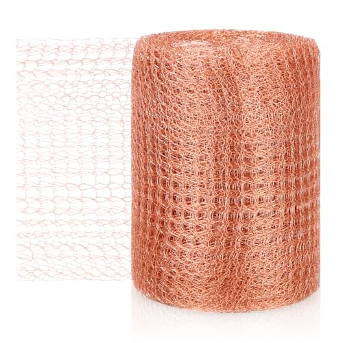 Ixydor 10m x 127mm Grillage Anti Rongeur de Haute Qualité, Ruban de Cuivre Contre Les Escargots, Filet en Cuivre 100% Cuivre Anti Limaces et Escargots, Anti Rongeur pour Jardin, Maison, Potager