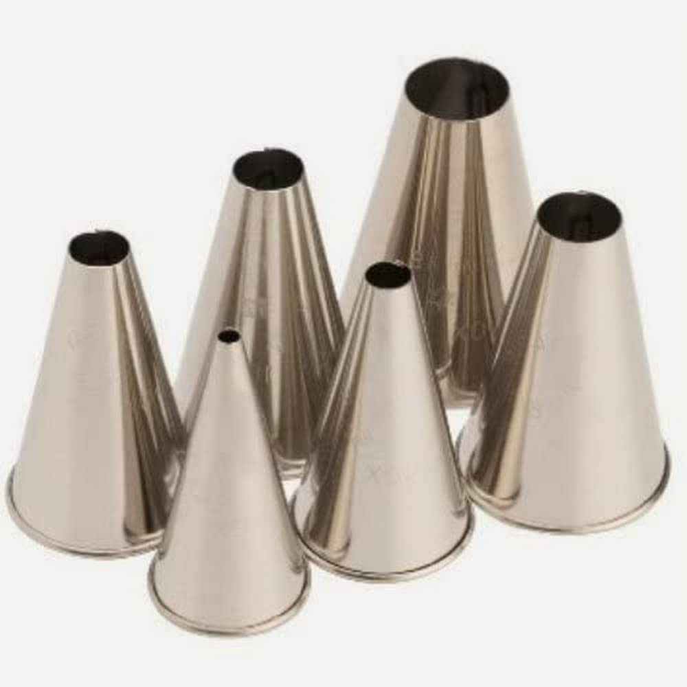 Lacor 68996 6 Plain Pastry Tubes Set, 30 x 30 x 30 cm, Silver