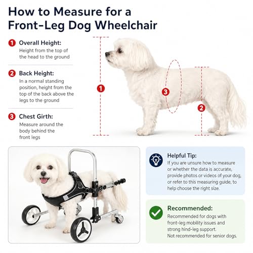 Fauteuil roulant pour chien handicapé à 4 roues ajustable noir taille M - 4