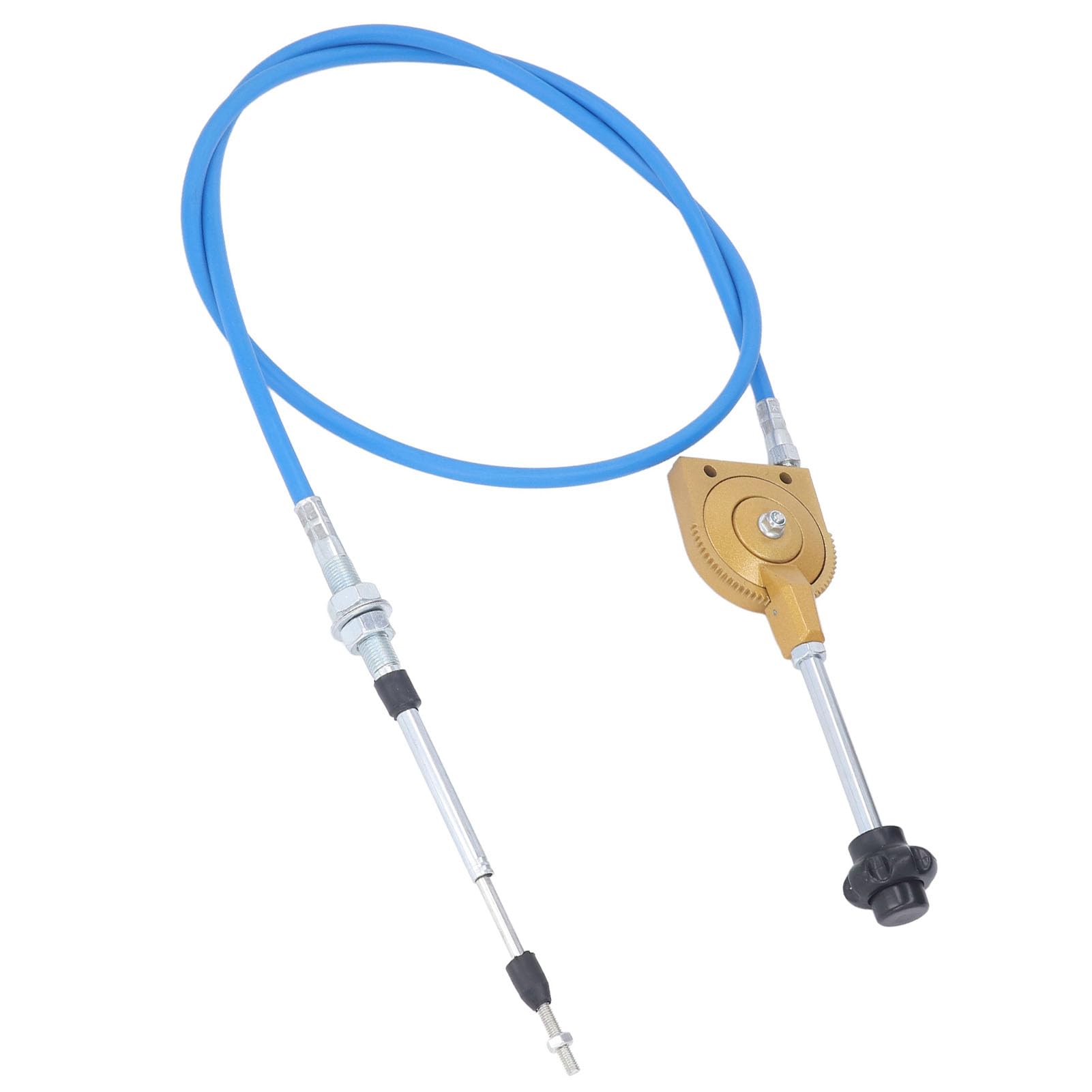 Yctze Cable de Acelerador Manual para Excavadora, 5 M/16,4 Pies, Cable de Control del Acelerador de Respuesta Rápida, Camión Mezclador y Maquinaria Pesada, Conector de PU y Acero Inoxidable,