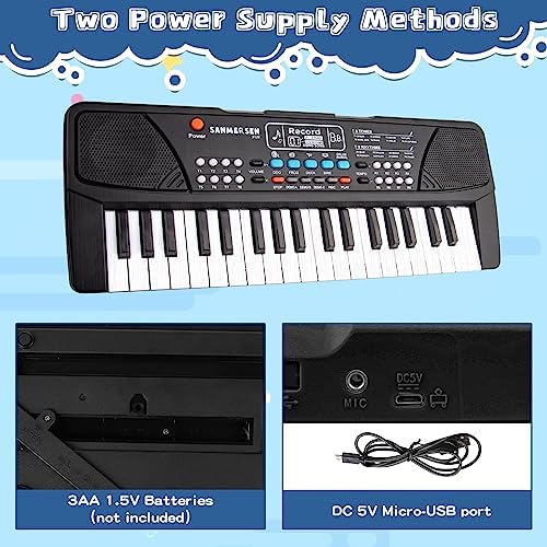 Kids Keyboard Piano 37 Keys Piano for Kids Electronic Piano with Microphone Educational Musical Toys for 3 4 5 6 Year Old Boys Girls Gifts Age 3-5 7 51efGNHctCL. AC