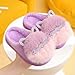 Toddler Slippers Girls Boys Soft Sole Non Slip Socks Slippers First Walking Shoes Fleece Fluff ?All Slipper (Purple, 6.5 Infant)