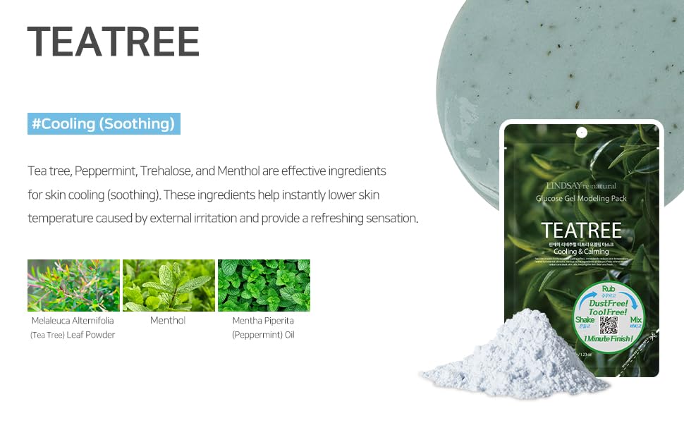 LINDSAY re:natural Teatree Modeling Mask 35g*5ea