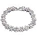 Qianse™ Princess Charlotte Multicolored Gloss White Gold Plated Tennis Bracelet with Austrian Crystals