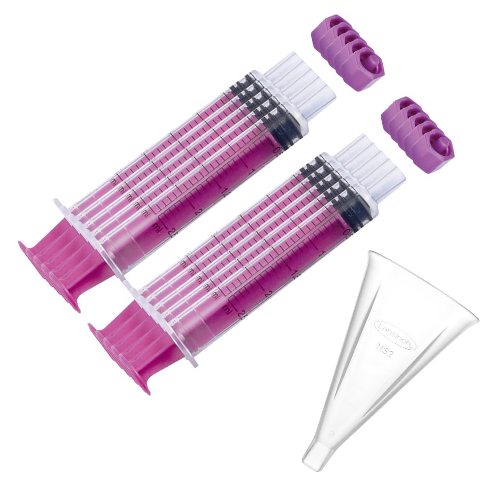Set Kolostrum Spritze mit Kappe (2.5 ml) passend für Lansinoh Primo-Lacto Trichter nutrisafe2 | Set aus Spritzen+Trichter | zum Sammeln von Kolostrum | Auffangen von Muttermilch (2 x 5 er Set)