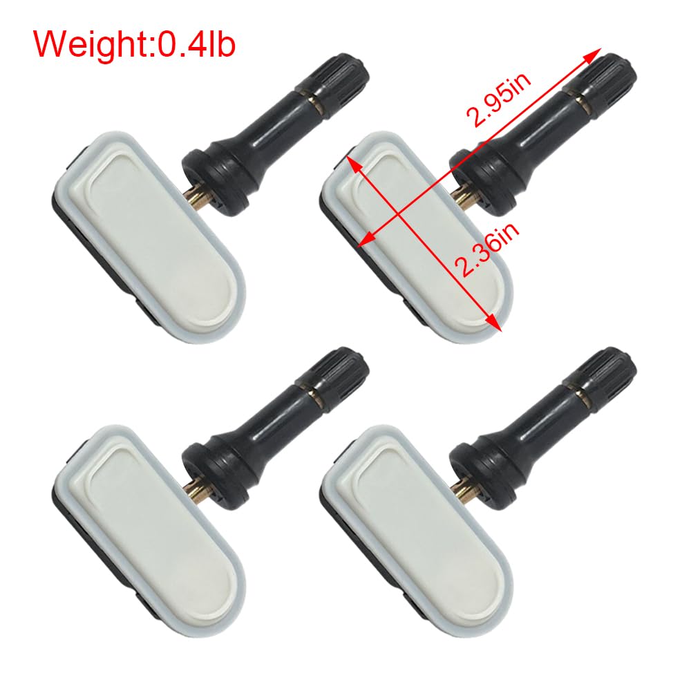 434MHz TPMS Sensor 4-Pack - OEM Replacement Replacement for 2014-2018 Jeep Cherokee/Dodge Ram 1500/2500/3500, Replaces 68249197AA & 68239720AA.