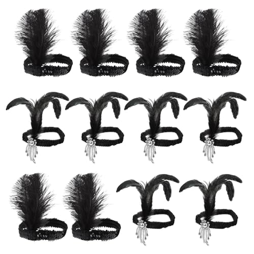 Serrage-têtes plumage noirs Healvian 12x : finies les coiffures ternes en soirée