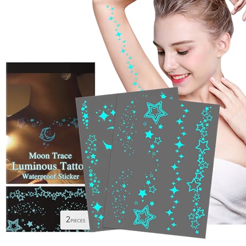 Pegatinas luminosas | Pegatinas de maquillaje con brillo temporal para el cuerpo - Joyas resistentes al sudor para la cara y el cuerpo en las actuaciones de fiestas