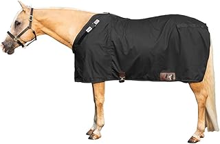 Adjusta-Fit Poly-Cotton Original Cutback Horse Sheet | Color Black | Size 80 | Highly Durable & Absorbent Material | Adjusta-Fit System | Deep V Close Front | Designed for Low Withers Horses