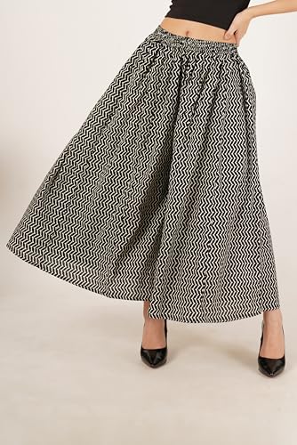Image of COTLAND Fashions Jaipuri Cotton Printed Flared Palazzo Pants for Women