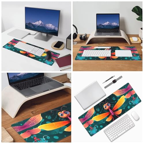 Tapis de souris de jeu grand format 80x30.5 cm antidérapant pour ordinateur