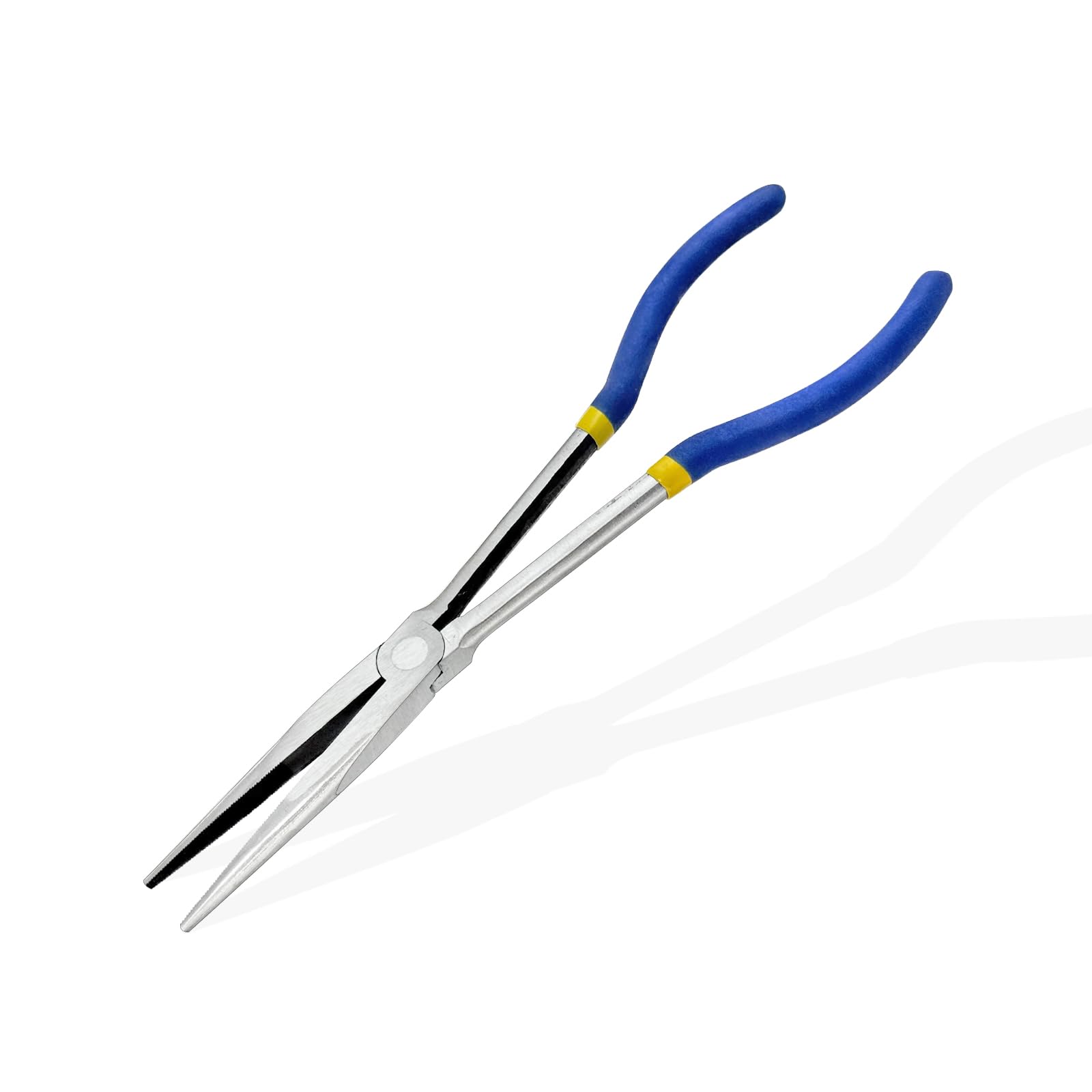 11 Inch（28cm） Long Reach Long Nose Pliers | Designed for Mechanics, Technicians, and Contractors | Work with Delicate or Difficult-to-Reach Pieces | Milled-Jaws | Steel “Needle Nose (Blue)