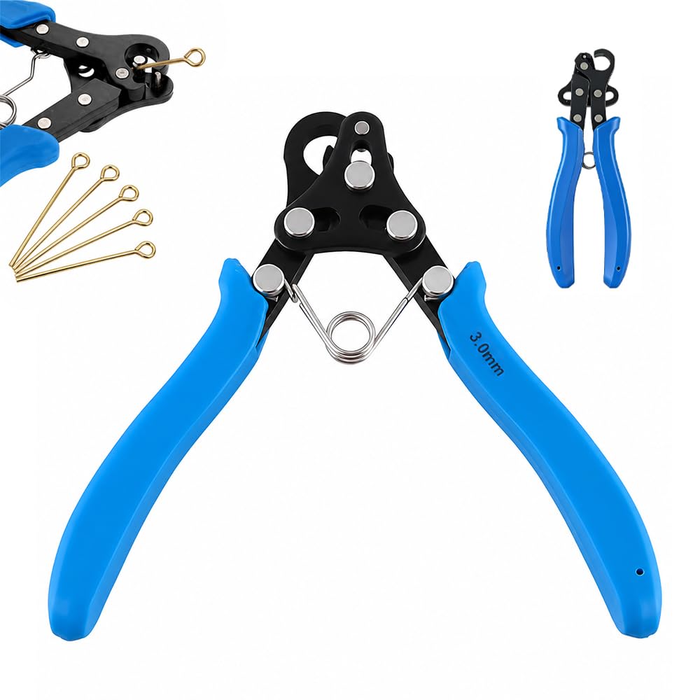 One Step Looper, 3 mm Looper Zange für Schmuckherstellung, Drahtrollzange zum Biegen & Wickeln, Mehrzweck Schmuckzange, Zange Schmuckherstellung für Halsketten, Armbänder, Ohrringe(Blau)
