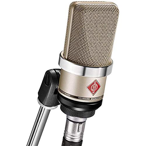 NEUMANN TLM-102 大型ダイヤフラム スタジオコンデンサーマイク (ニッケル) サスペンションショックマウント&ポップフィルター付き