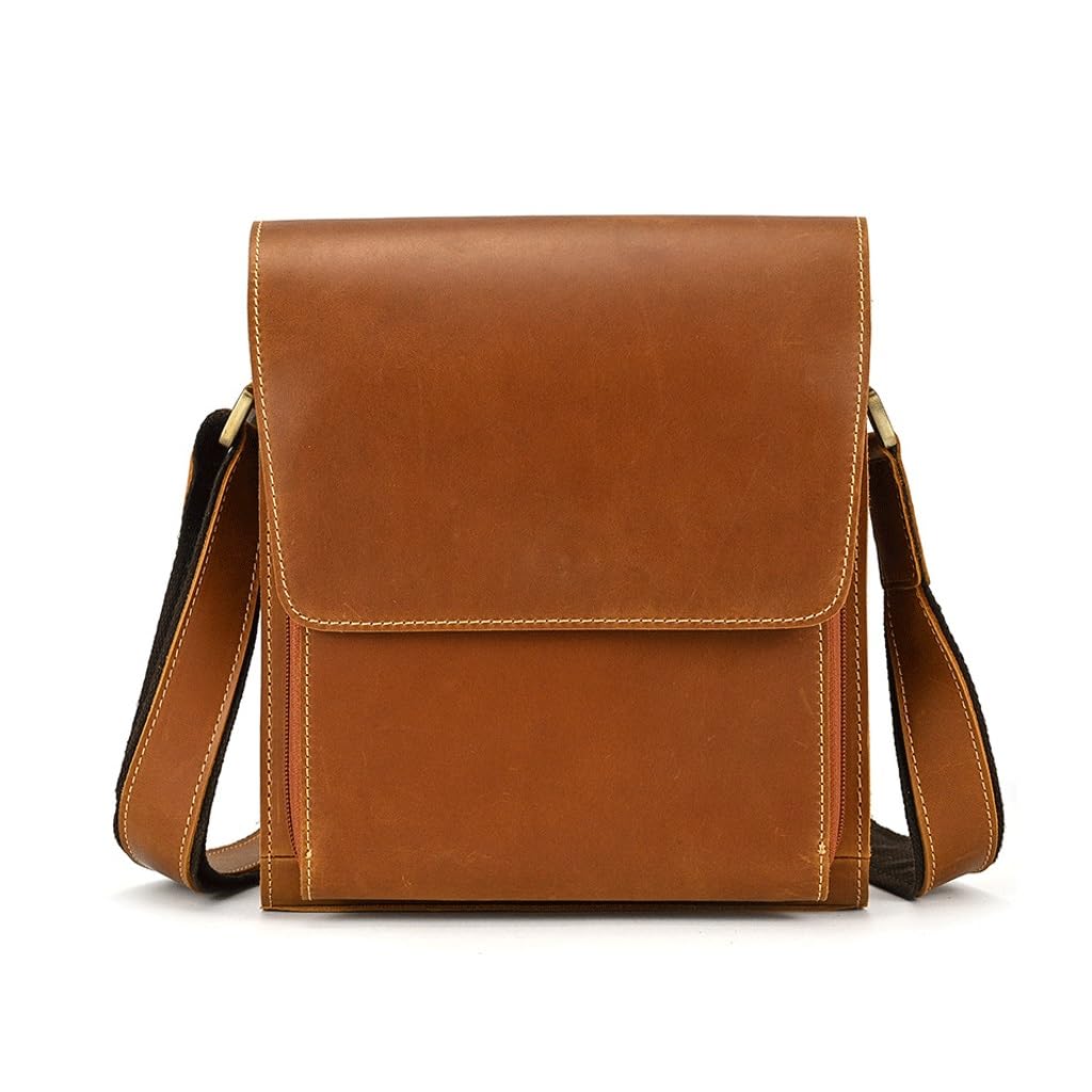 Single Shoulder Crossbody Bag Top Layer Cowhide Flip Large Capacity