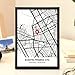 Imagen de Transparent Gift Placa Personalizada con Textos y Ubicación Mapa del Amor
