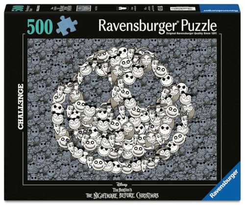 Ravensburger Nightmare Before Christmas - King of Fright - Rompecabezas de 500 piezas | Calidad Premium Hecho en Europa | Materiales certificados FSC miniatura 1