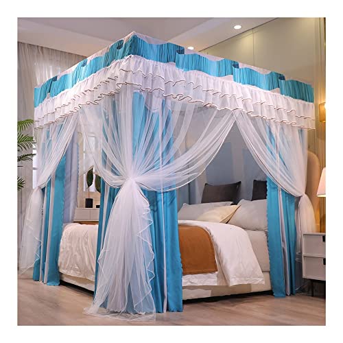 Mosquitero universal de 2m con soporte de 4 postes y cortina opaca estilo 2 2
