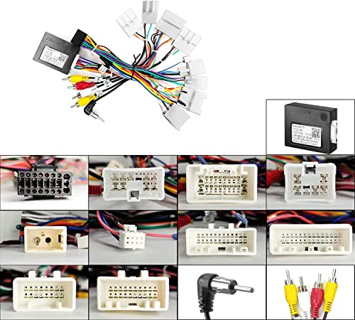 Wowivid Car Head Unit Wire Hareness For Toyọta Caṃry Corọlla Rav4̣ 4Ruṇner Tacọma, Fit Toyọta Car Stereo Radio Power Cable Usb Canbus Decoder Adapter Support J-B-L Amplifier Swc #TOP1