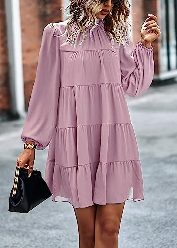Image of KIRUNDO Women's 2026 Fall Long Sleeve Baby Doll Dresses