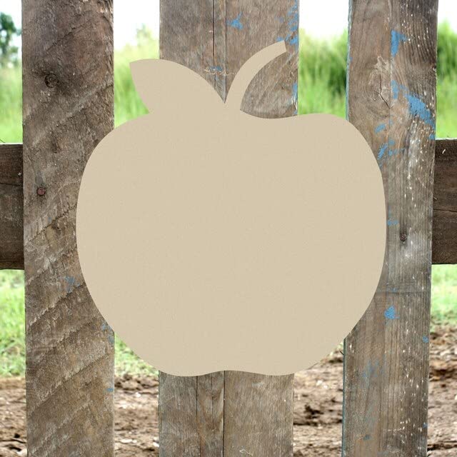 18'' x 1/4'' Wooden Apple Shape, Unfinished Wood Craft, Build-A-Cross, beige