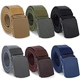 Simarro Tactical 6-Pack Nylon Webbing Canvas Belt - Men & Women's Military, Outdoor, Hiking & Casual Belt
