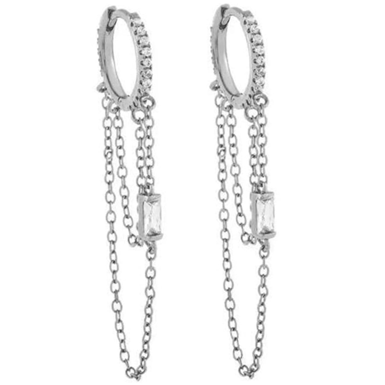 Joyería de estilo moderno con pendientes de cadena borlas para mujer formal 8