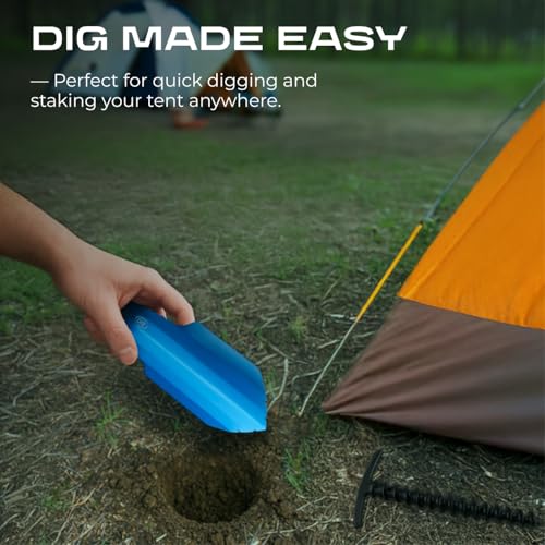 Palita Ultraligera de Aluminio para Camping Azul miniatura 4