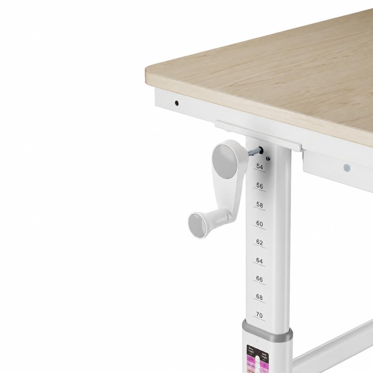 HOKO Kinderschreibtisch, Höhenverstellbar Kinderschreibtische 120x60 cm, Schreibtisch Kinder ab 6 Jahren, neigbare Tischplatte mit Schubladen, 100kg Belastbarkeit, Verstellbar von 54-76cm (Holz,CELIN)
