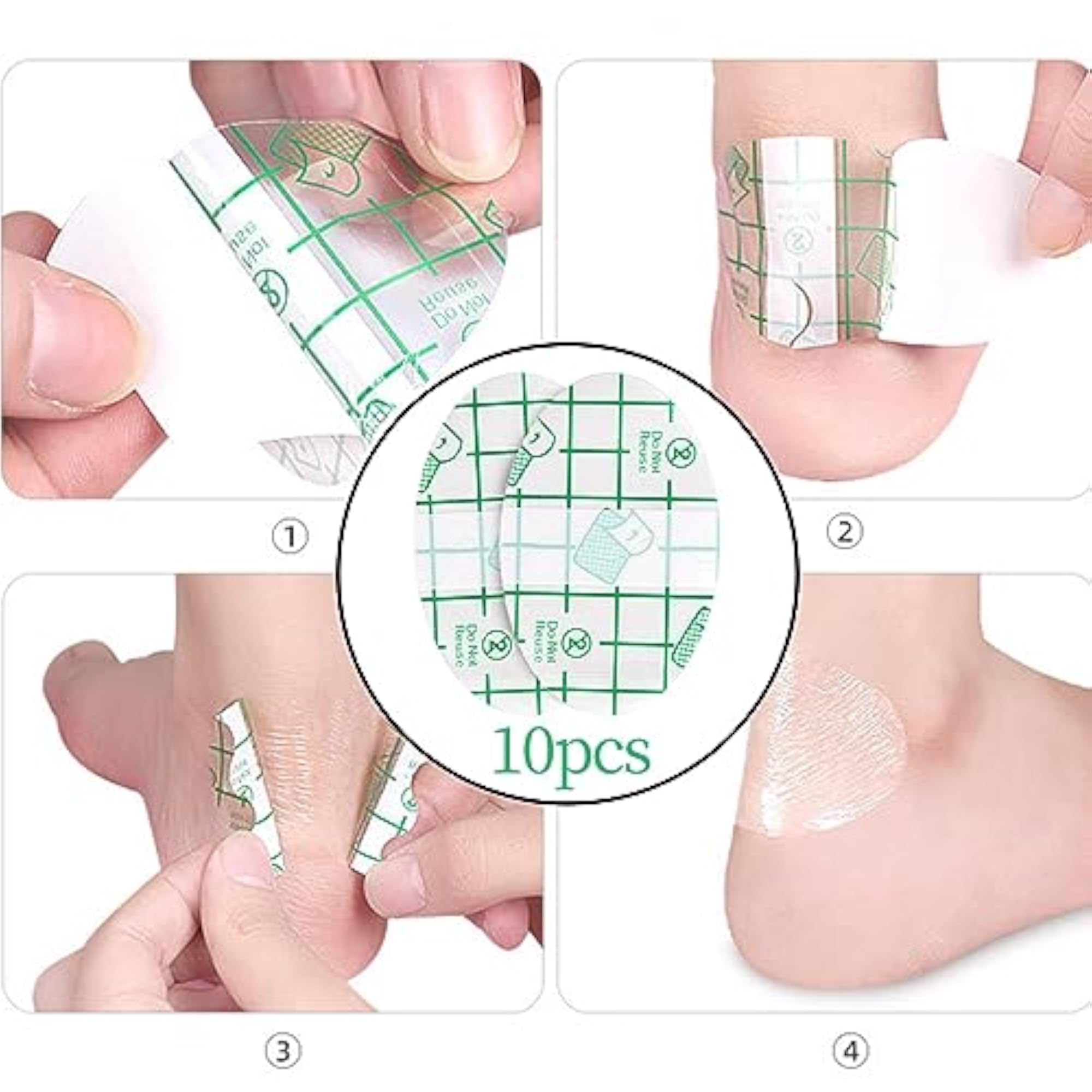 20 Pieces Invisible Heel Protector Sticker Transparent
