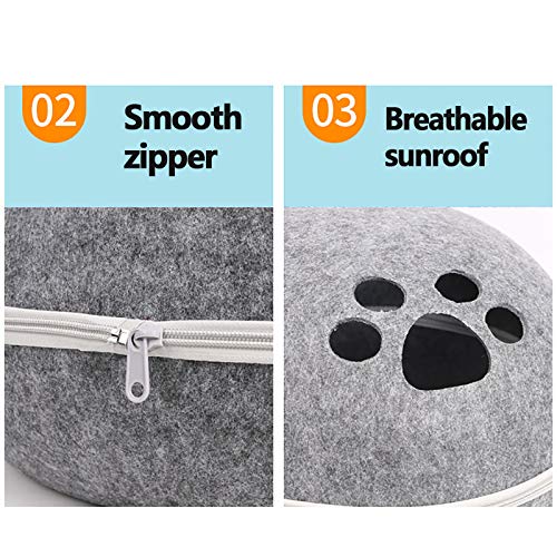 Grotte de chat en feutre design haut de gamme et lit moderne - 6