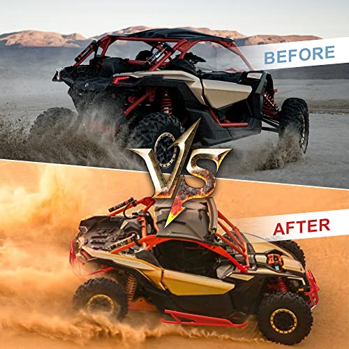 ELITEWILL X3 Rock Sliders Red Side Nerf Bars OEM Style 2-Doors Tree Kickers Compatible with Can Am Maverick X3 / Turbo/R 2017-2022 Replaces OEM #715003438 and OEM #715002963