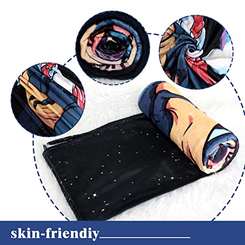 Funny Unicorn Riding Ferocious Dinosaur Kids Blanket - Cute Rainbow Unicorn And Jurassic Tyrannosaurus Throw, Cozy And Soft Flannel Blanket Gifts For All Boys And Girls 50X60 Inch #TOP5