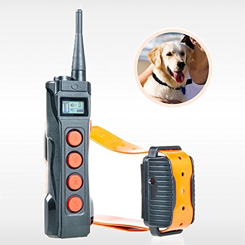 Aetertek 919C Shock Control Pet Dog Training Collar Waterproof Rechargeable LCD Remote with 10 Level of Shock + beep+Vibration 1000 Yards Range (for 1 Dog)
