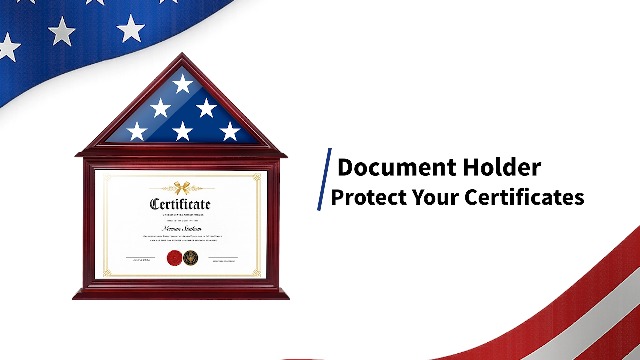 Amazon.com: Solid Wood Flag Certificate Display Case Box with HD