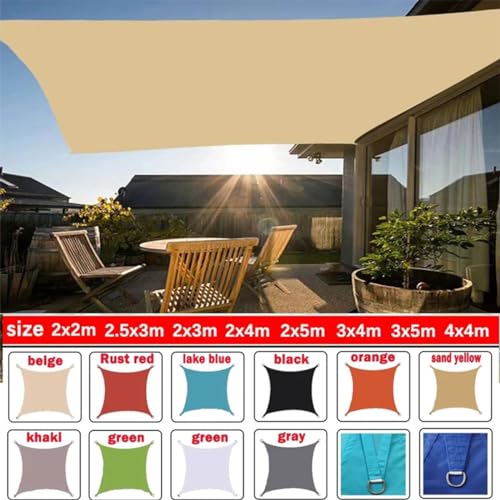 Voile d'ombrage rectangulaire imperméable pare-soleil extérieur balcon - 6