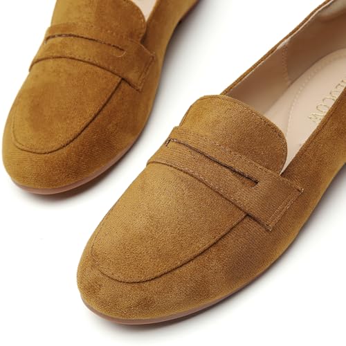 Image of Tilocow Women's Loafers Penny Loafers for Women Comfortable Round Toe Flats Fashion Work Dressy Shoes