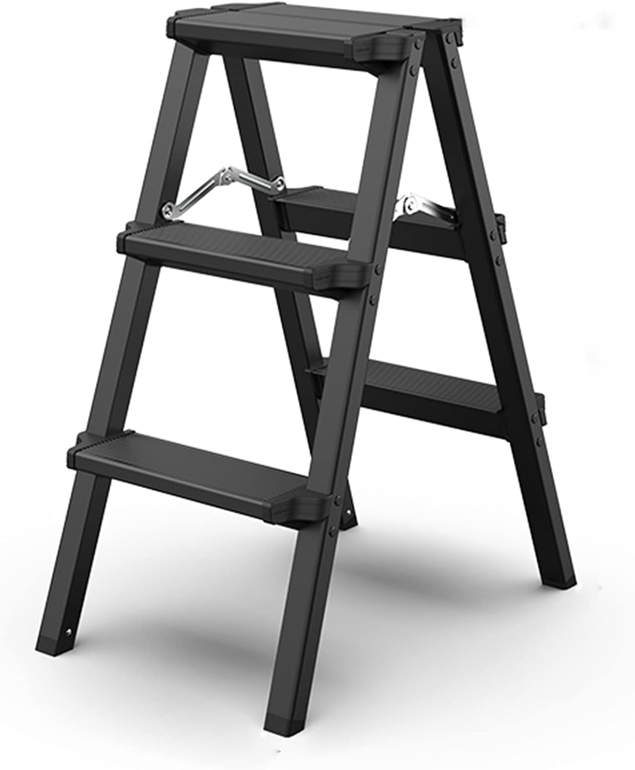 Wooden Step Stool 2 Steps Stool for Kids Wooden Step Children's Stool with Handles for Bathroom, Kitchen, Bedroom, Toy Room and Living Room Maximum Load 150kg