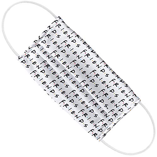 Popfunk Friends Logo Repeat 1-Ply Reusable Face Mask Covering with Adjustable Nose Wire, Unisex